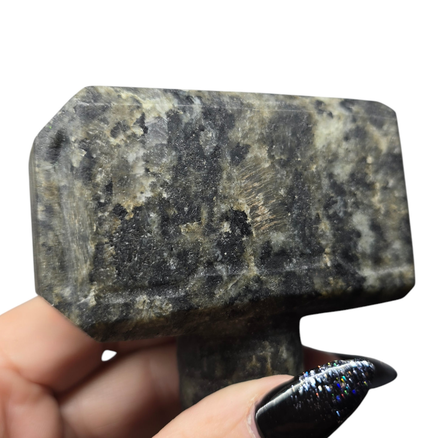 4.25" Mjolnir Thor Hammer | Natural Crystal Carved & Polished Stone