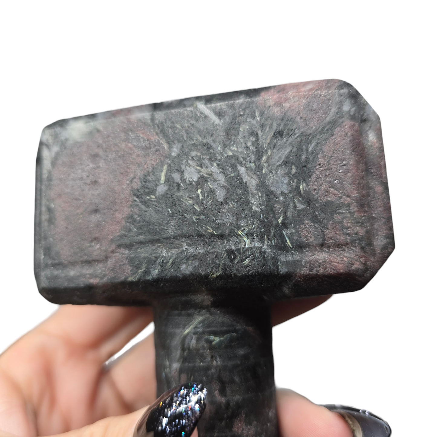 4.25" Mjolnir Thor Hammer | Natural Crystal Carved & Polished Stone