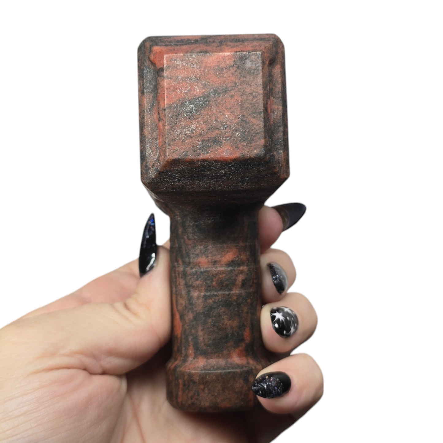 4.25" Mjolnir Thor Hammer | Natural Crystal Carved & Polished Stone