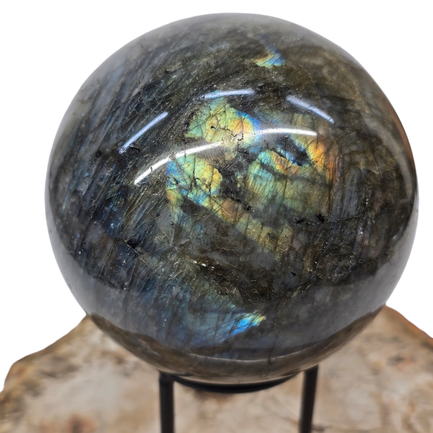 Flashy Labradorite Mega Sphere - 100mm