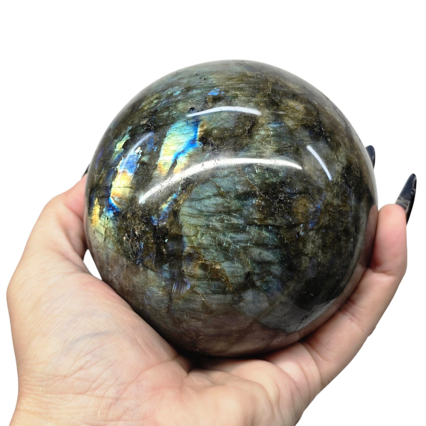 Flashy Labradorite Mega Sphere - 100mm