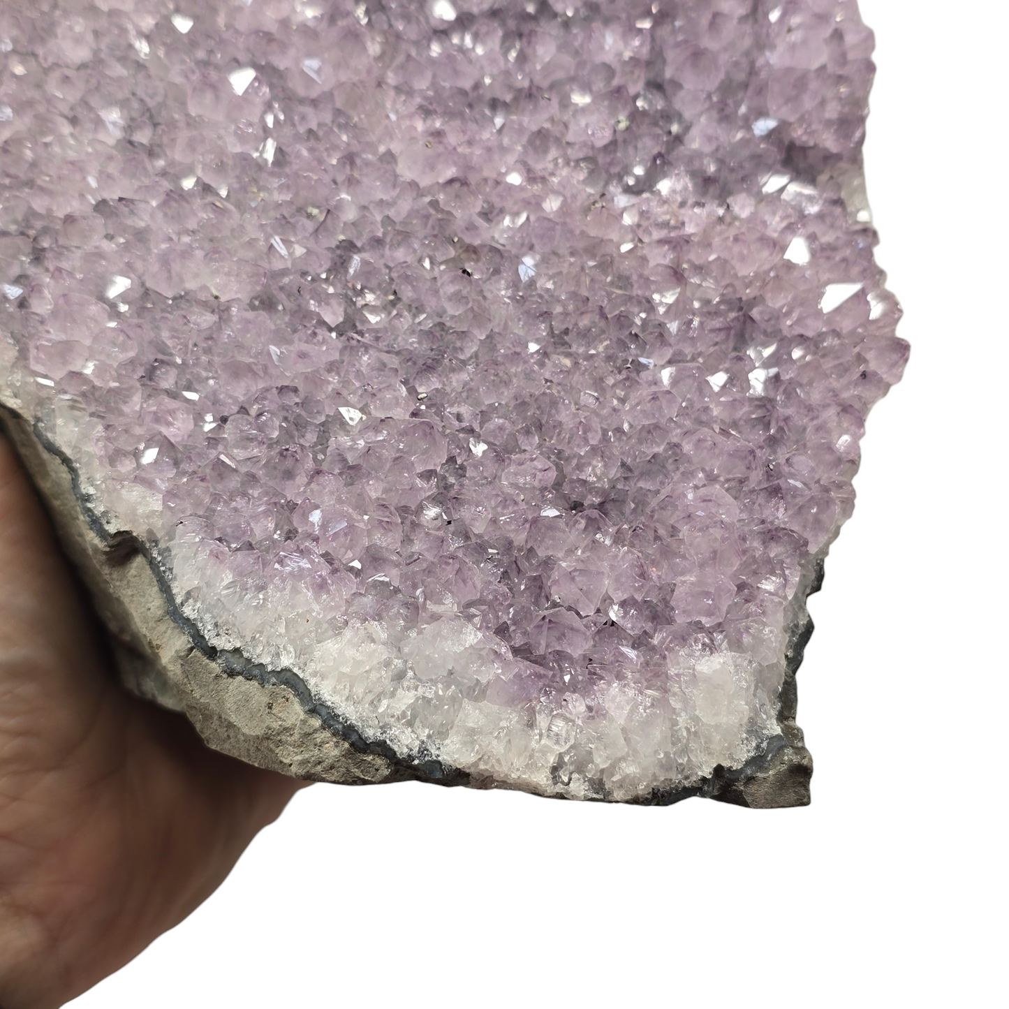 4.2lb Amethyst Druzy Cave Cluster I | Natural Crystal Raw Flat Bottom Stone