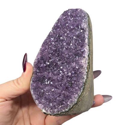 1.8lb Amethyst Druzy Cave Cluster V | Natural Crystal Raw Flat Bottom Stone