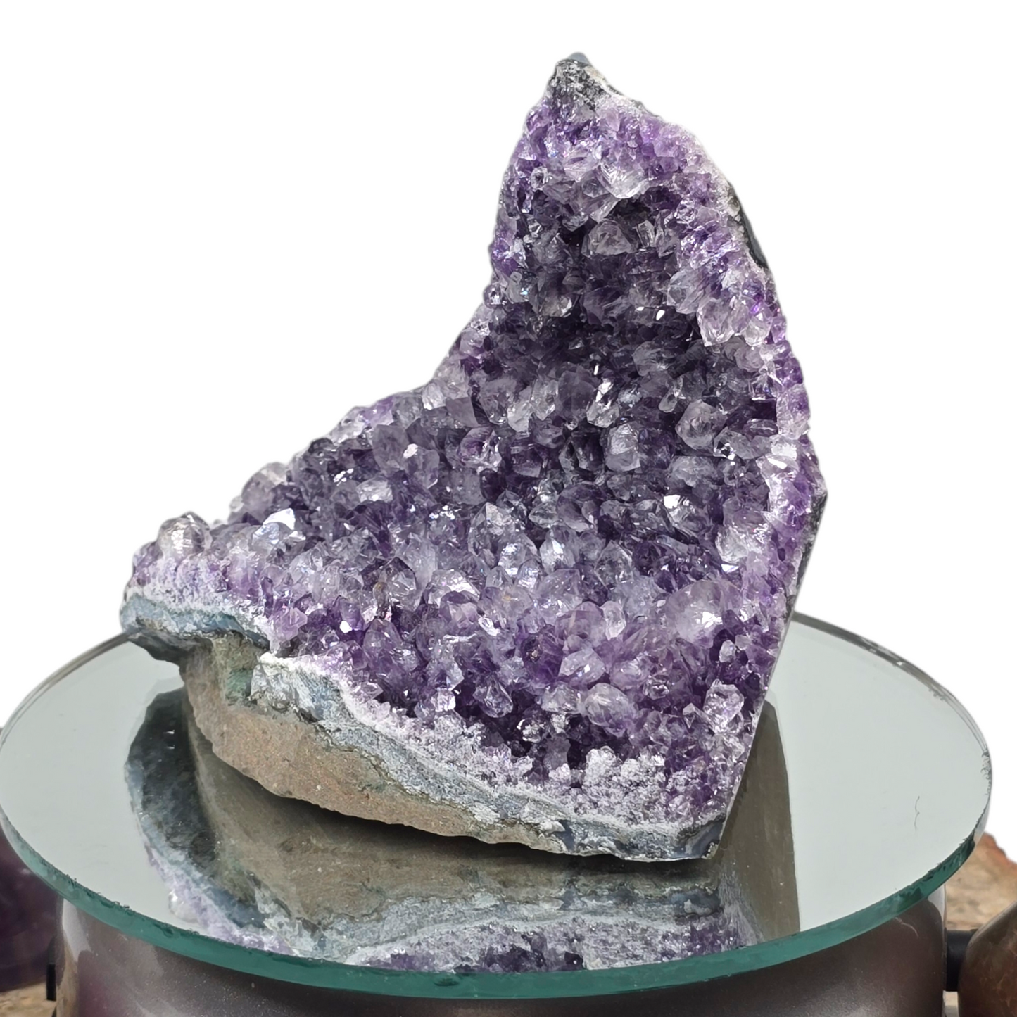 15oz Amethyst Druzy Cave Cluster VIII | Natural Crystal Raw Flat Bottom Stone