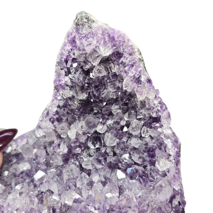 15oz Amethyst Druzy Cave Cluster VIII | Natural Crystal Raw Flat Bottom Stone