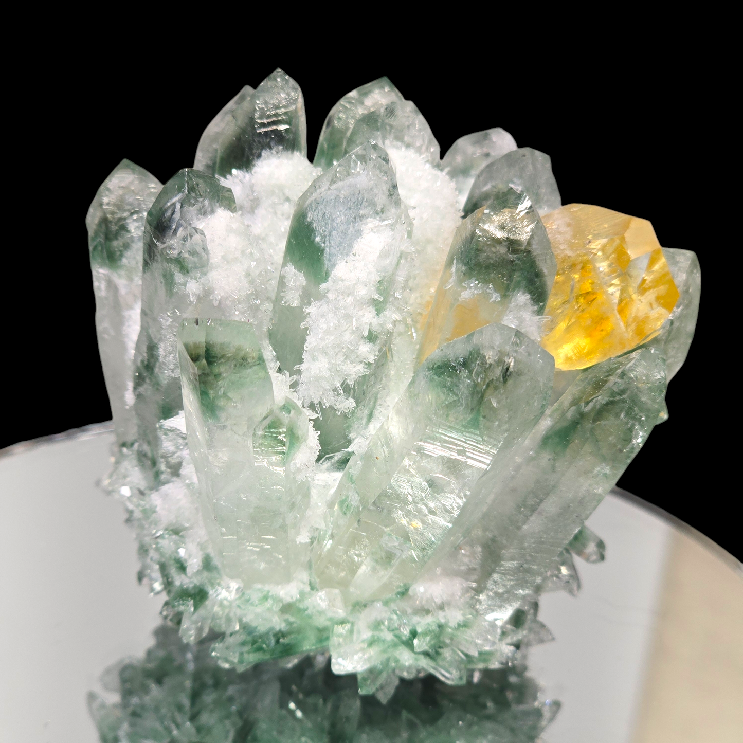 9.8oz Green Cactus Quartz Cluster Druzy | Natural Crystal & Stone Specimen | Unique Metaphysical Healing Witchy Gift