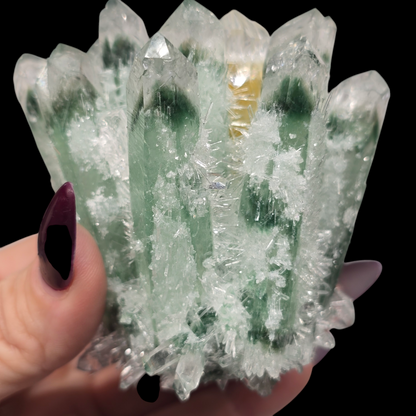 13.7oz Green Cactus Quartz Cluster Druzy | Natural Crystal & Stone Specimen | Unique Metaphysical Healing Witchy Gift