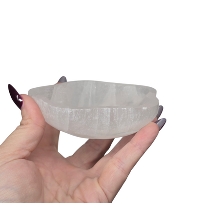 4.25" Selenite Flowor Crystal Offering | Charging | Trinket Bowl