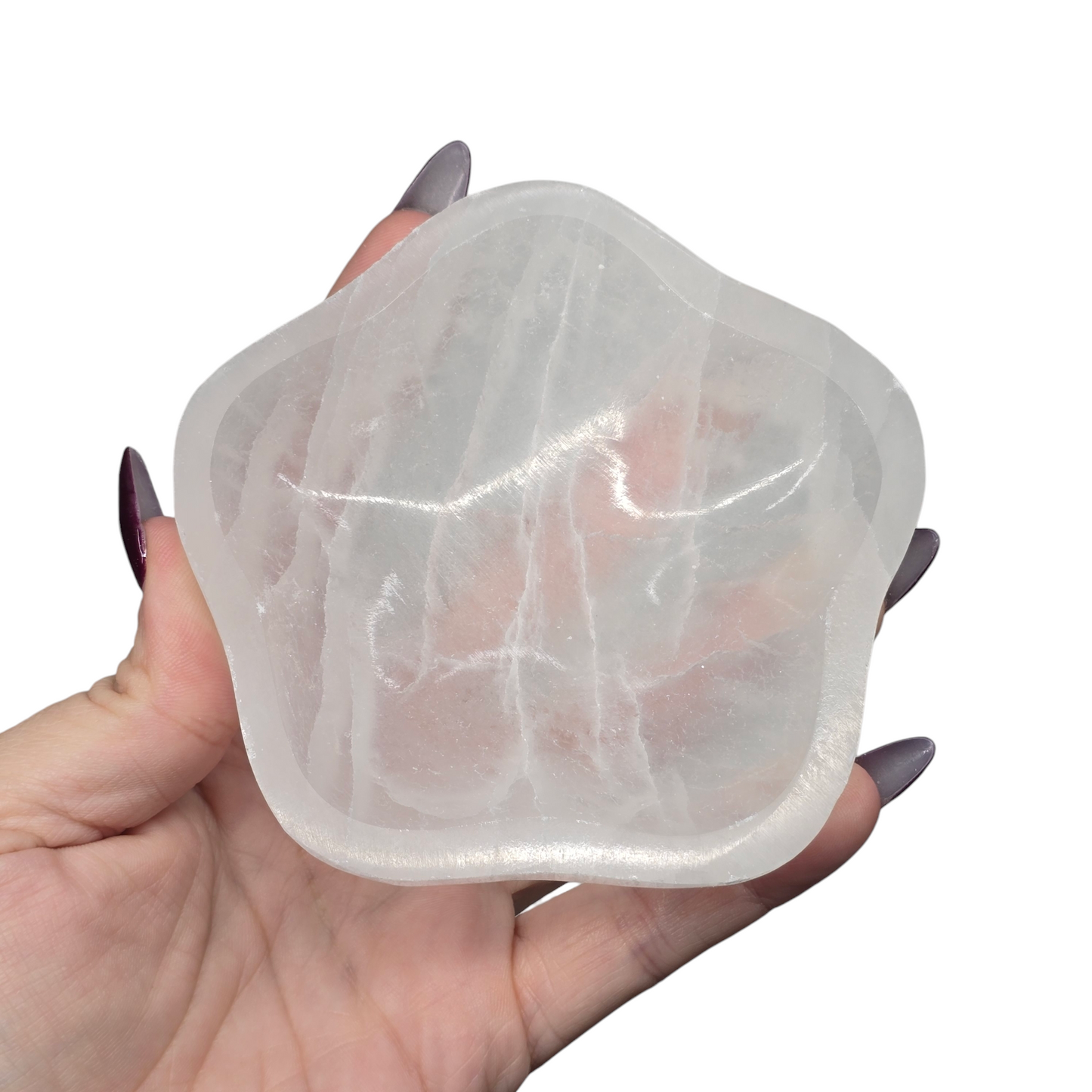 4.25" Selenite Flowor Crystal Offering | Charging | Trinket Bowl