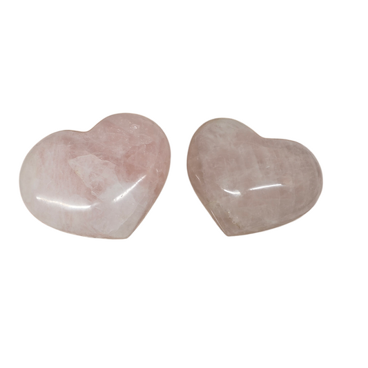 Rose Quartz Plump 3D Hearts | Natural Crystal & Stone Carving