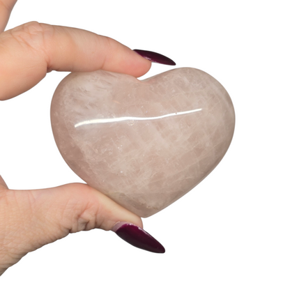 Rose Quartz Plump 3D Hearts | Natural Crystal & Stone Carving