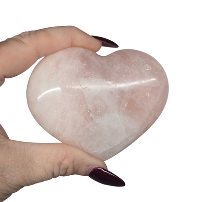 Rose Quartz Plump 3D Hearts | Natural Crystal & Stone Carving