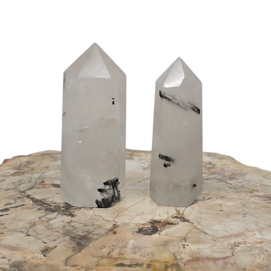 Black Rutilated Quartz Crystal Points