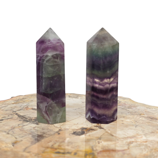 Rainbow Fluorite Points