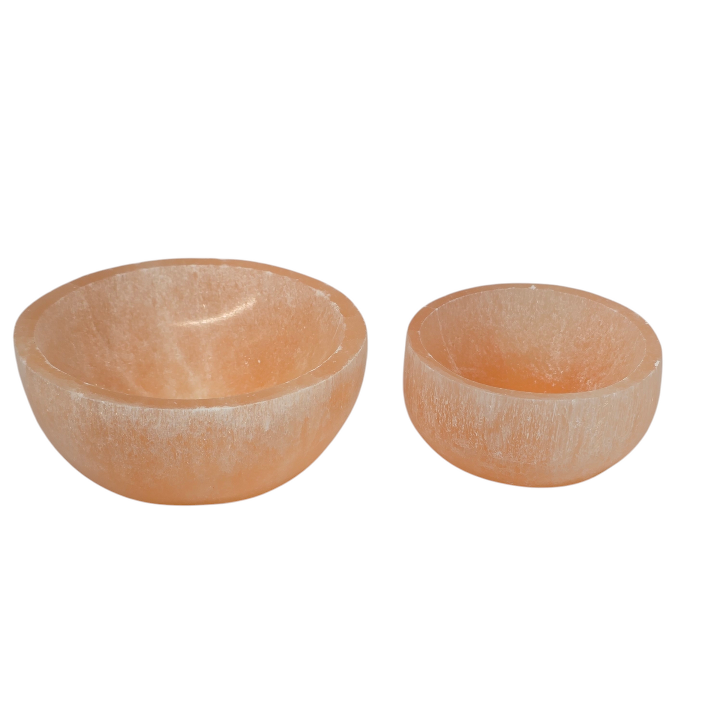 Peach Selenite Crystal Offering | Charging | Trinket Bowl | Various Sizes