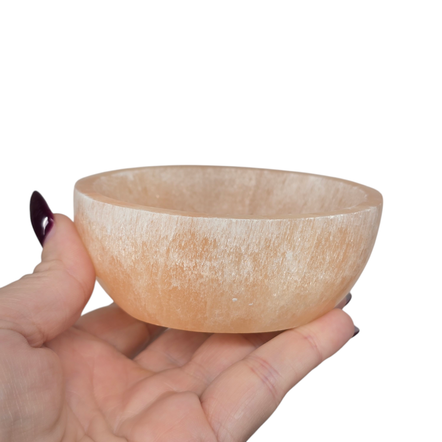 Peach Selenite Crystal Offering | Charging | Trinket Bowl | Various Sizes