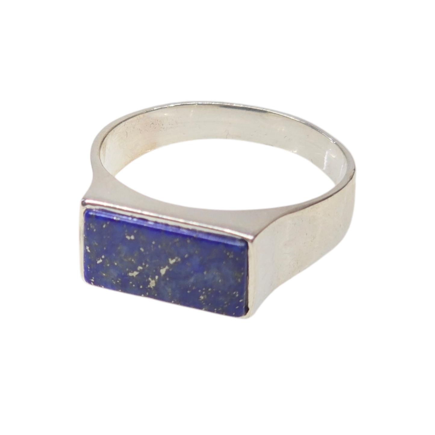 Lapis Lazuli Crystal Sterling Silver Men's Ring sz10