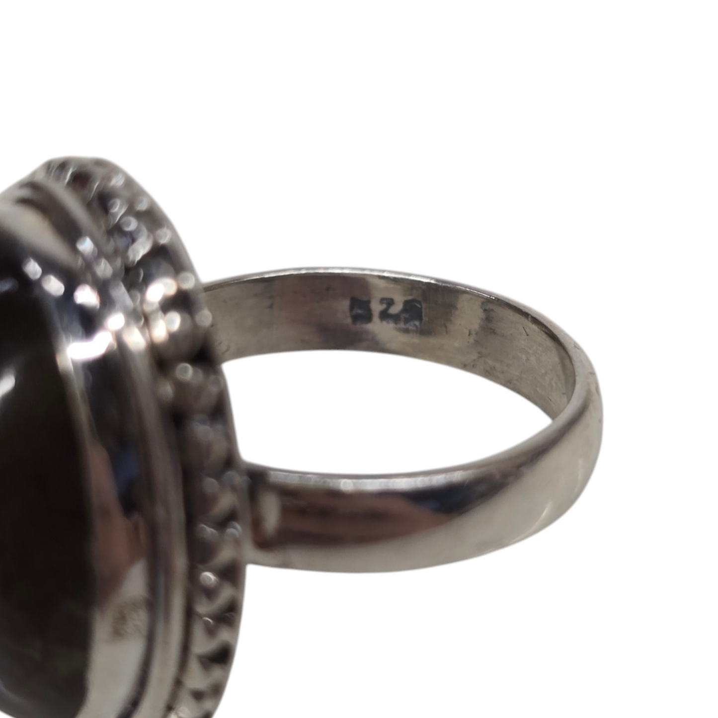 Labradorite Crystal Designer Sterling Silver Ring sz6