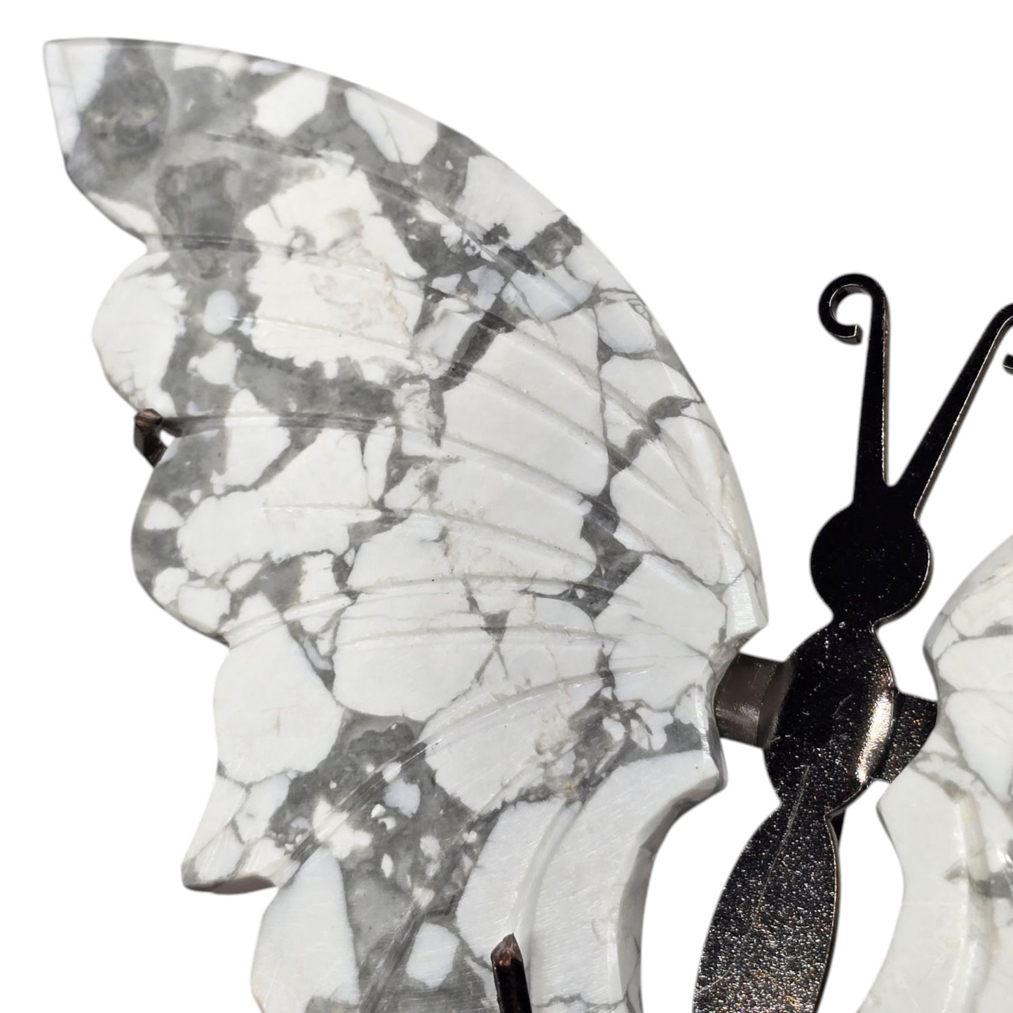 Enchanting Howlite Butterfly Crystal Wings