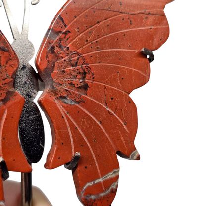 Enchanting Red Jasper Butterfly Crystal Wings