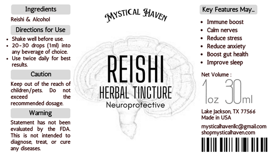 Reishi Mushroom | Herbal Tincture | Neuroprotective | Immune Boost