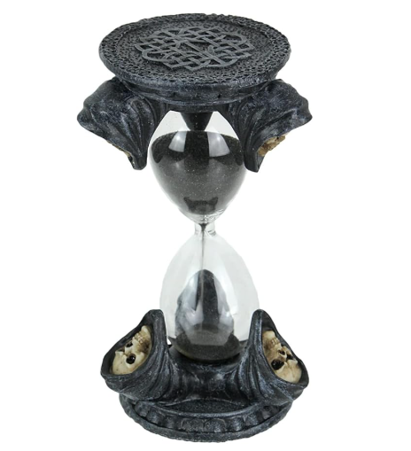 Grim Reaper Hourglass Skelton Figurine