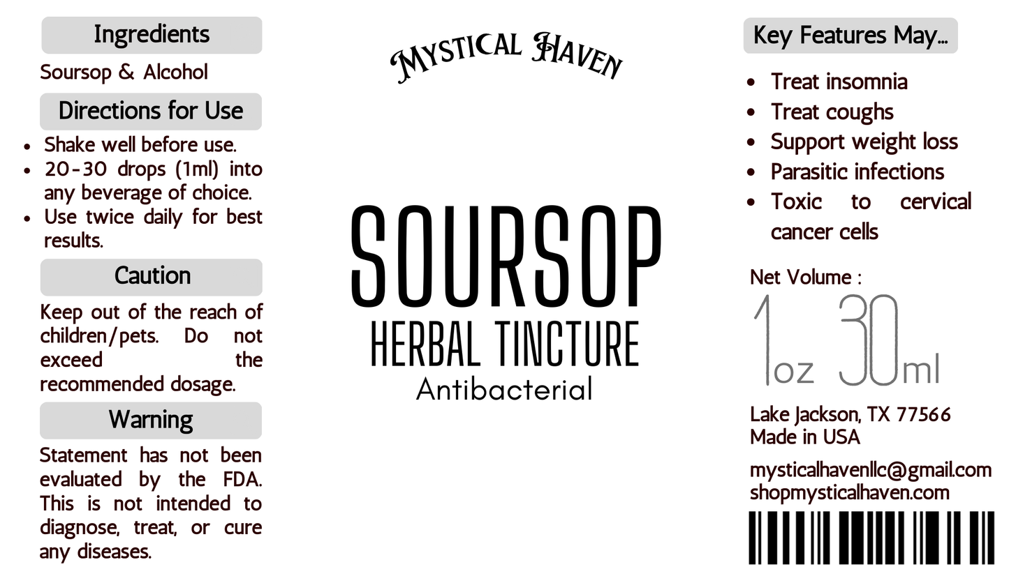 Soursop | Herbal Tincture | Antibacterial Effects