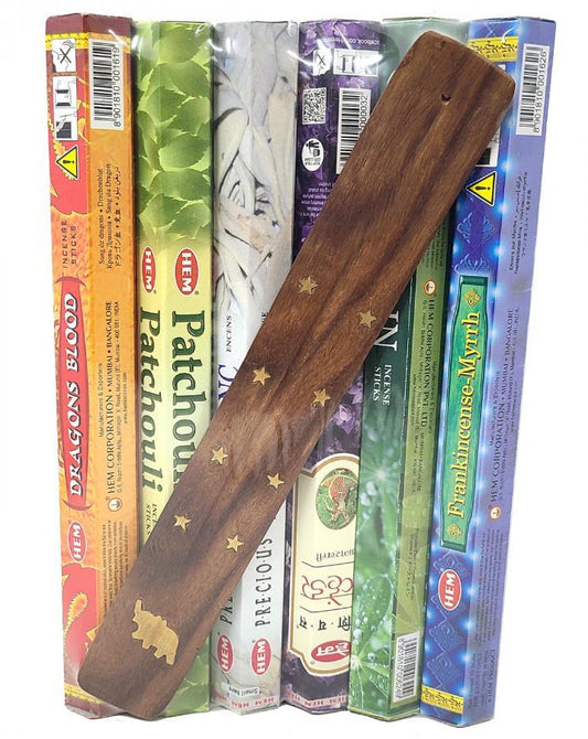 HEM Incense Gift Set with Wooden Burner I