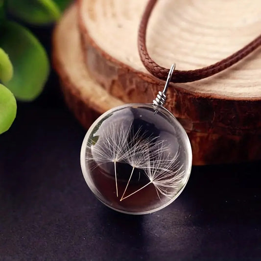 Triple Dandelion Seed Wish Necklace