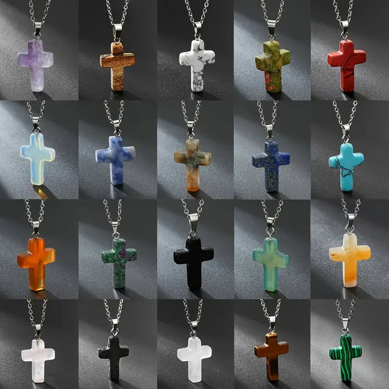 Crystal Cross Pendant Necklace