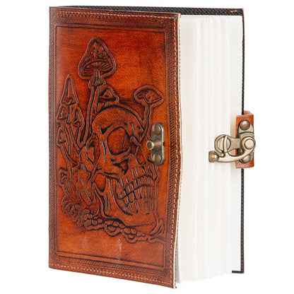 Skull & Mushroom Leather Journal