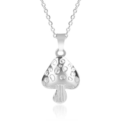 Stainless Steel Mushroom Necklace