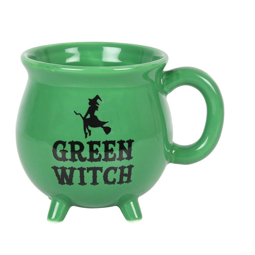 Green Witch Halloween Cauldron Mug