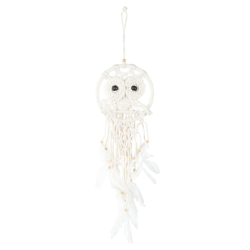 MACRAME OWL DREAMCATCHER