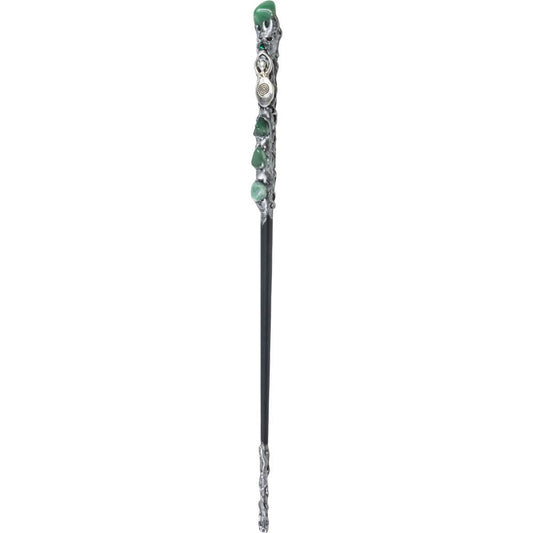 Magick Wand -  Silver Spiral Goddess w/ Green Aventurine