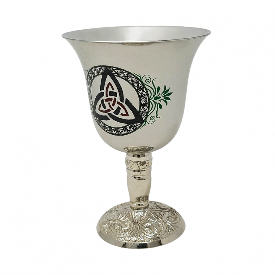 Stainless Steel Chalice with Triquetra Design