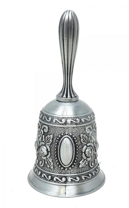 4.5"H Charcoal Grey Altar Bell - Floral