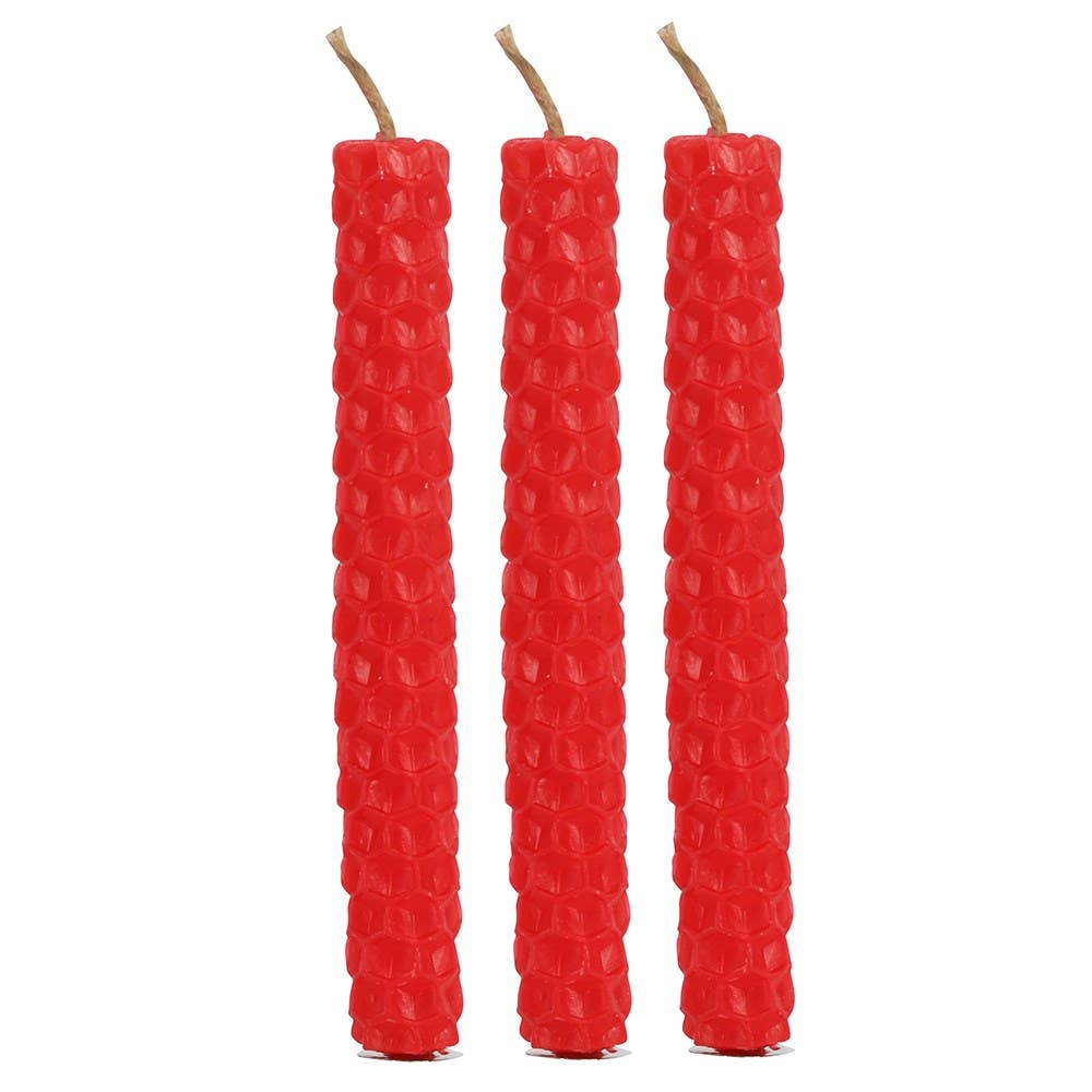 Red Beeswax Magic Spell Candles