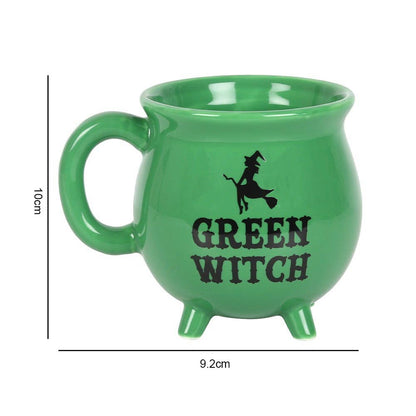 Green Witch Halloween Cauldron Mug