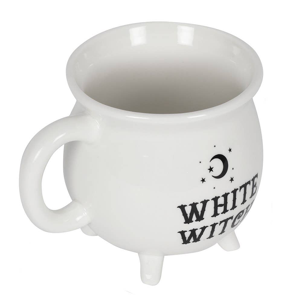 White Witch Halloween Cauldron Mug