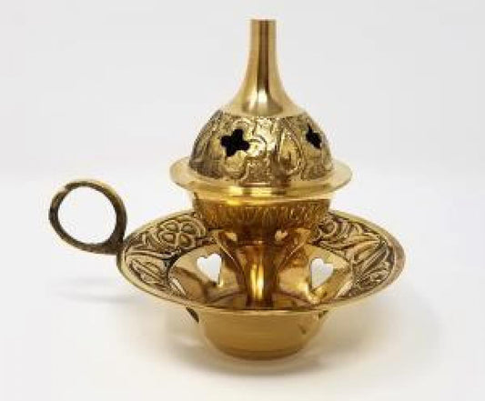 Brass Cone Burner with Hearts