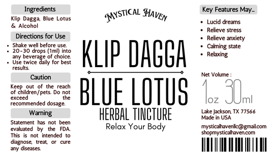 Kip Dagga Blue Lotus| Herbal Tincture | Relax Your Body