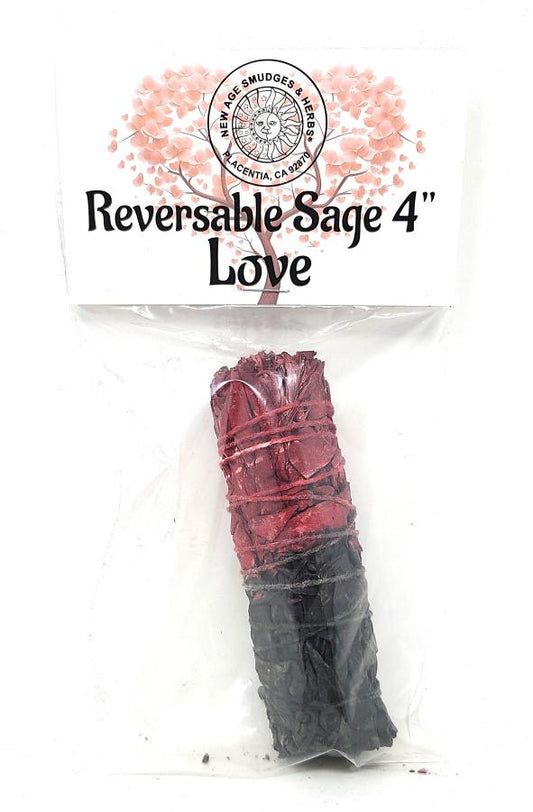 Reversable LOVE Sage Smudge Stick 4"