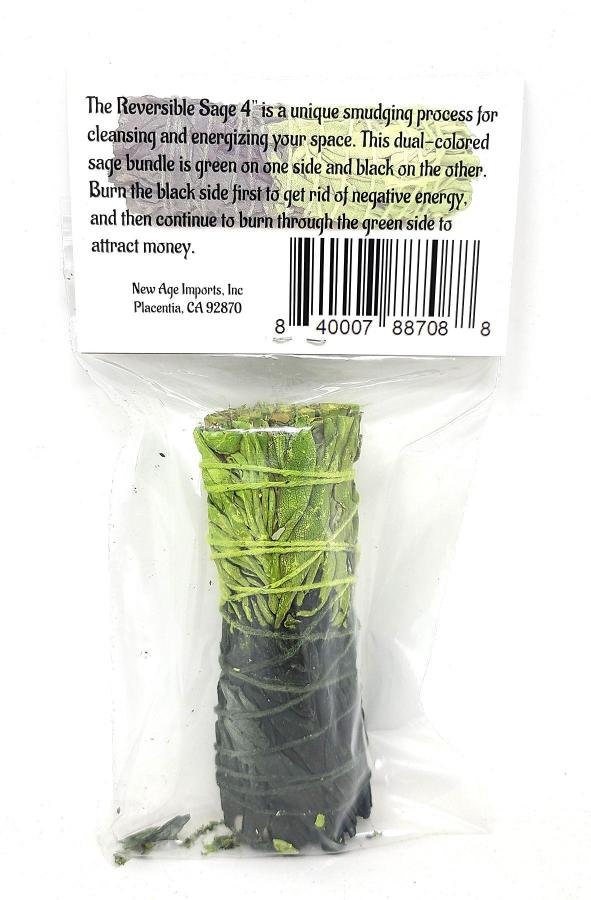 Reversable MONEY Sage Smudge Stick 4"