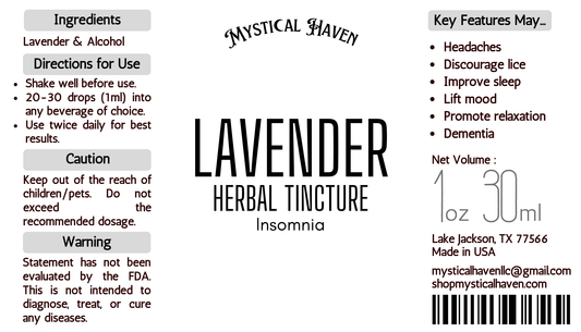 Lavender | Herbal Tincture | Insomnia