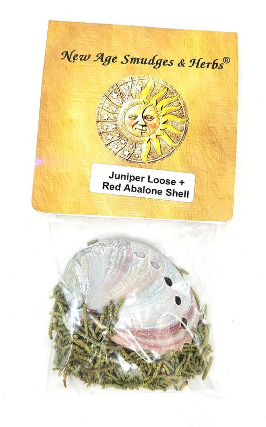 Juniper Loose + Red Abalone Shell