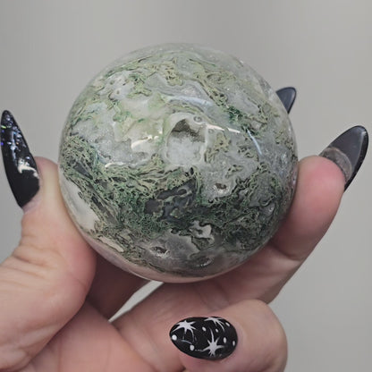 Beautiful Moss Agate Sphere - 53mm