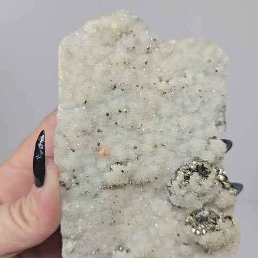 Beautiful Druzy Pyrite Quartz Raw Specimen | Natural Crystal Stone