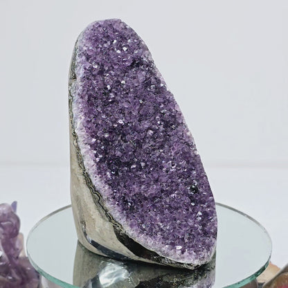 1.8lb Amethyst Druzy Cave Cluster V | Natural Crystal Raw Flat Bottom Stone