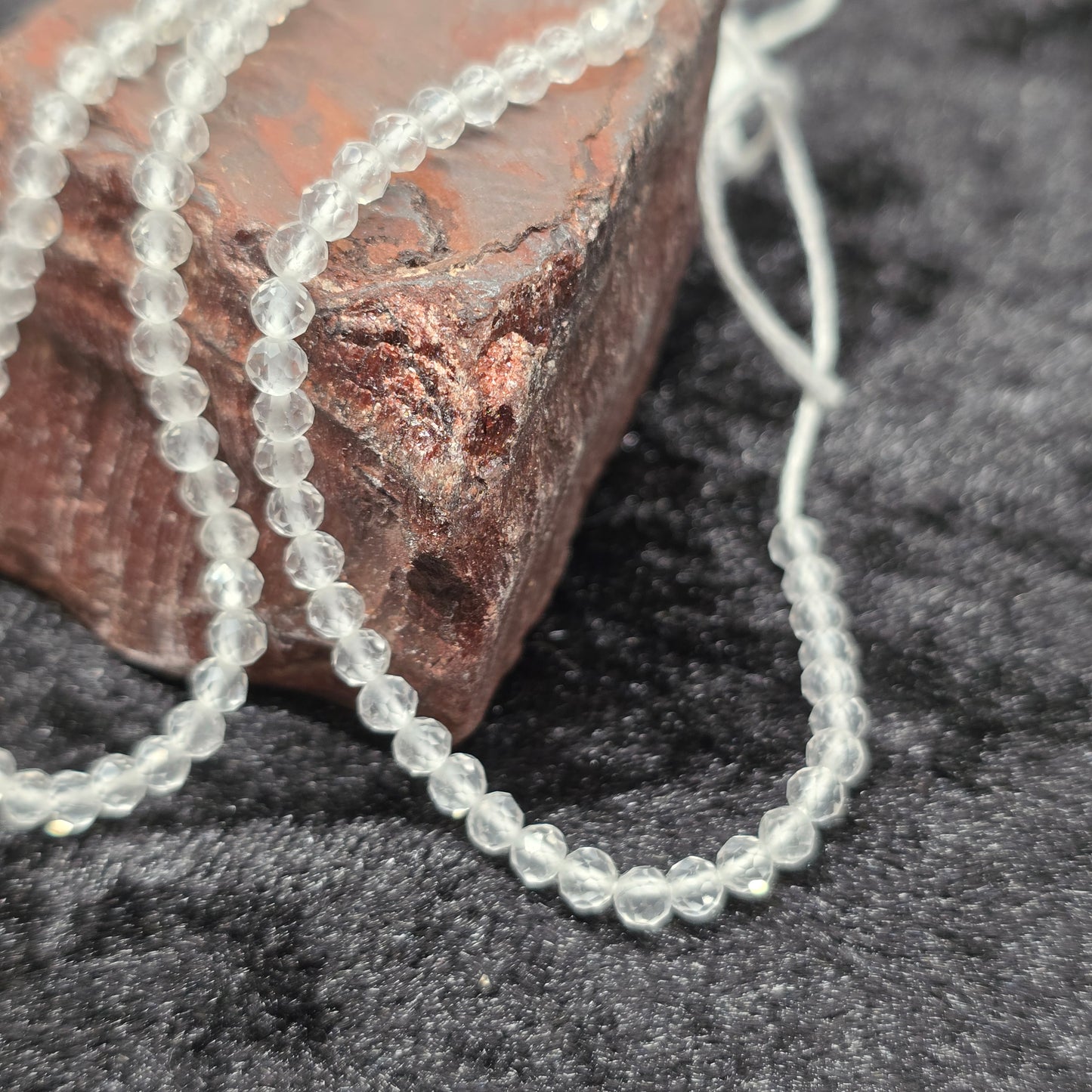 Clear Quartz High Quality Bead Strand | 3mm | High Quality